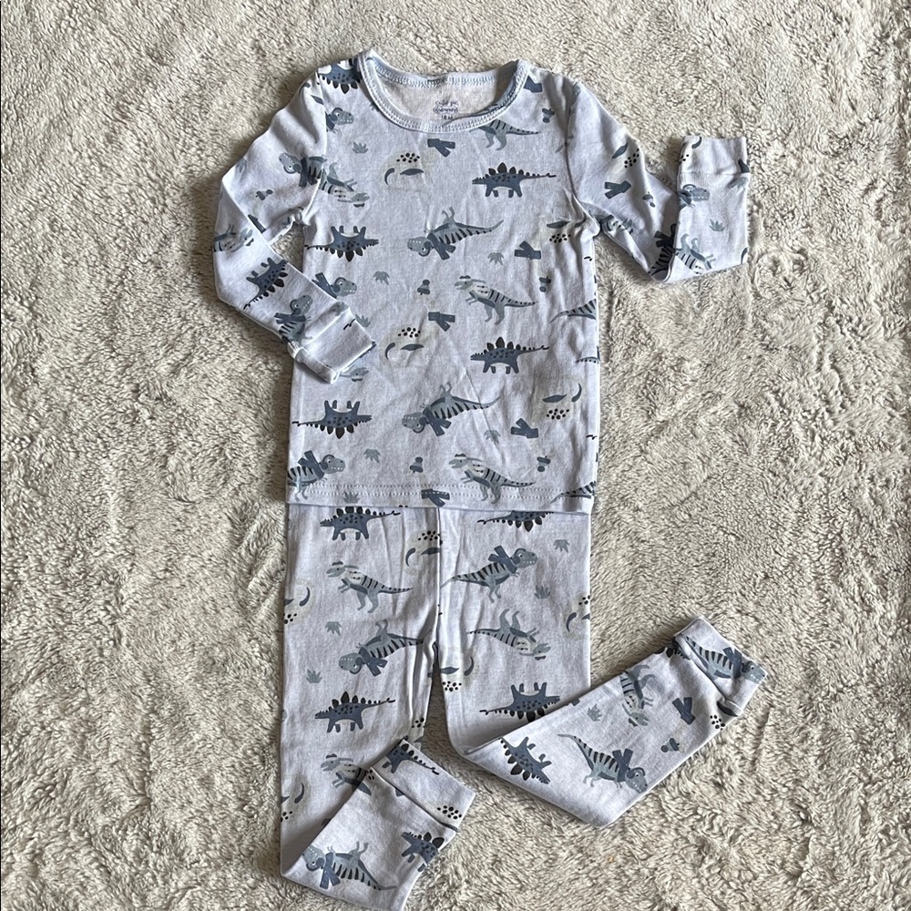 Dreamers Dinosaur Print Kids Pajama Set SZ 18 months